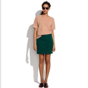 Madewell wool blend hunter green mini skirt
